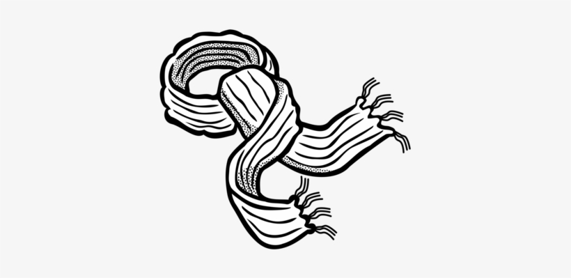 Clipart African Drawing Scarf - Scarf Clipart Black And White, transparent png download