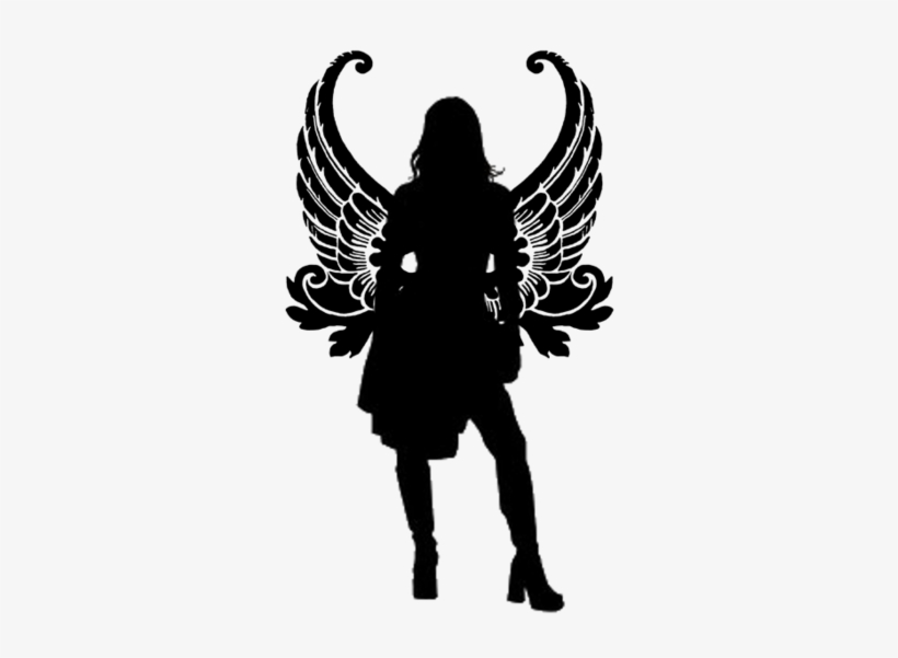 Female Angelfairy Silhouette 2 By Viktoria Lyn - Fairy Silhouette Transparent Background, transparent png download