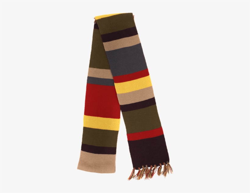 Doctor Who 4th Doctor Men's Tom Baker Striped Scarf, transparent png download