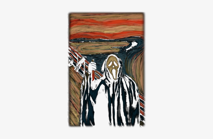 The Screaming Ghostface - Painting, transparent png download