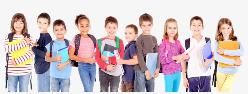 Kids Standing Holding Their Books - School Kids, transparent png download