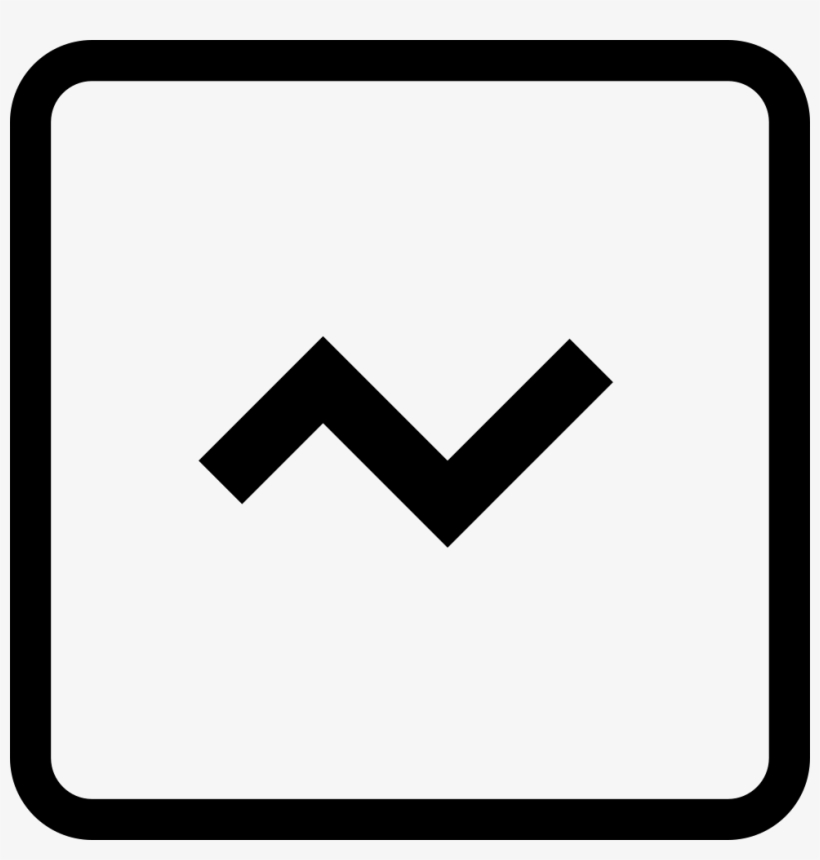 Zig Zag Graphic Line Symbol In Square Button - Letter T In A Square, transparent png download