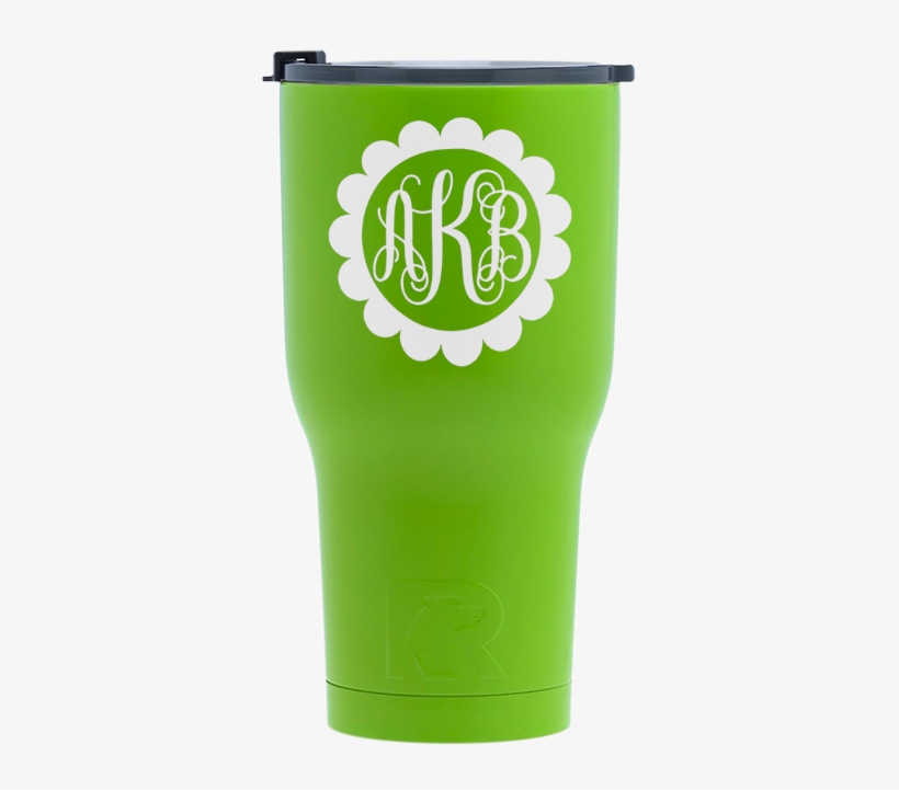 Lime Green With White Tumbler - Monogram #2 - Monogrammed Shirts For Girl, transparent png download