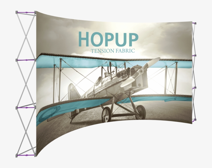 Hopup 15ft Curved Full Height Tension Fabric Display - 10ft Hop Up Back Wall Display (4x3), transparent png download