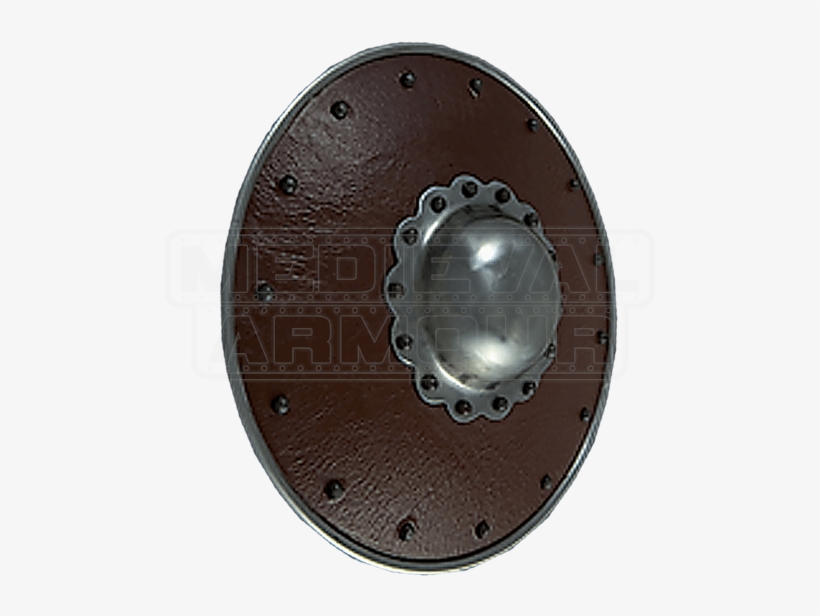 Scalloped Buckler Leather Covered - Buckler Shield, transparent png download