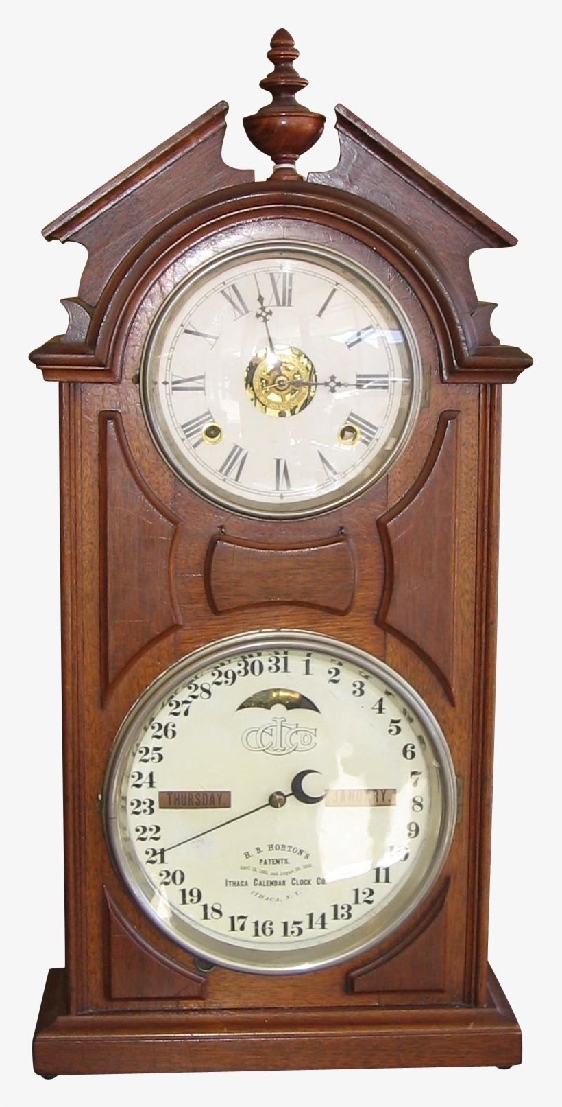 C1912 New Years Mantle Clock Greeting Vintage Postcard - Ithaca, transparent png download