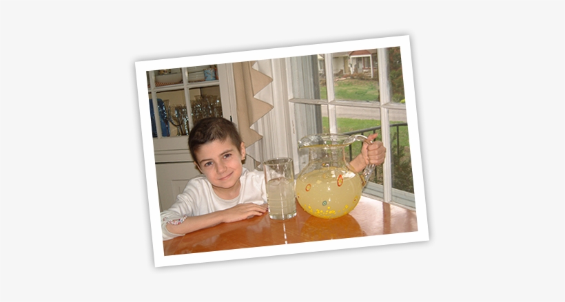 Alexandra Scott At A Kitchen Table With Pitcher Of - Alex Lemonade Stand, transparent png download