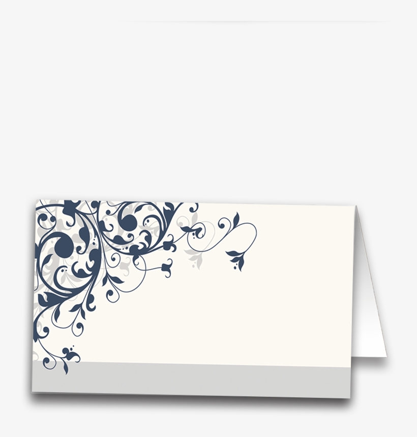 Taylor Suite Place Card Navy Blue Swirl, transparent png download