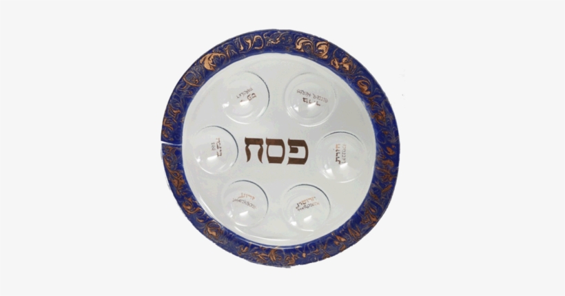 Glass Blue Swirl Seder Plate, transparent png download