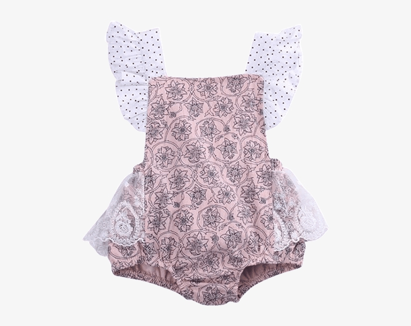 Petite Bello Bodysuit Dark Pink / 0-3 Months Pink Lace - Romper Suit, transparent png download