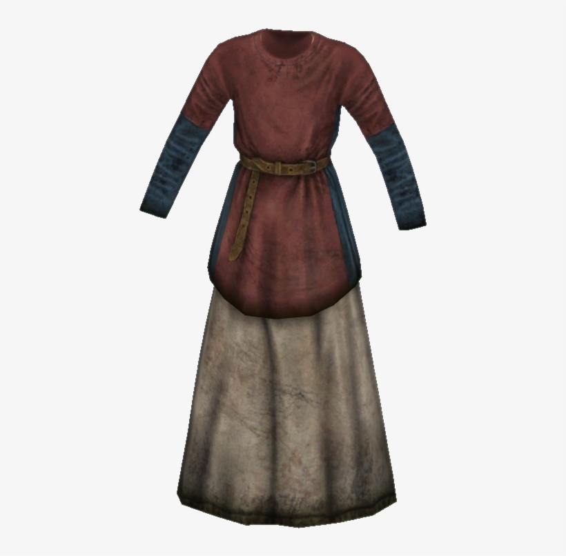 Girl's Red Dress - Skyrim Blue Dress, transparent png download