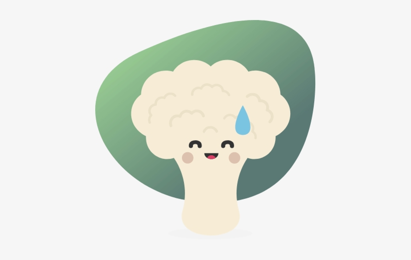 Because The Cauliflower Was A Head - Cartoon, transparent png download