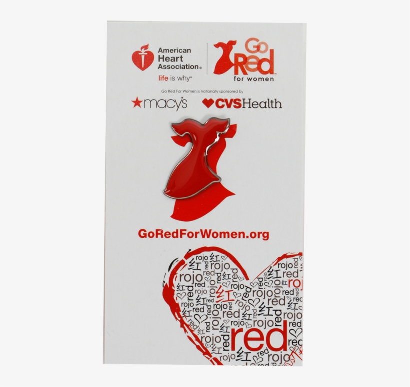 Image - Love Your Heart Red Dress Pin, transparent png download
