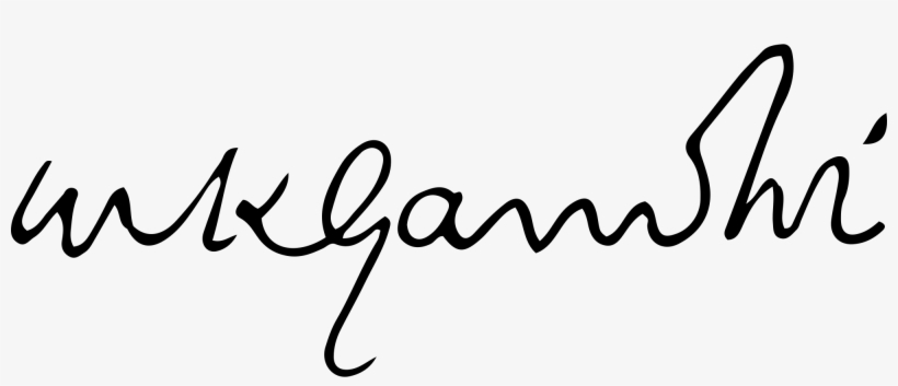 Open - Gandhi Signature, transparent png download