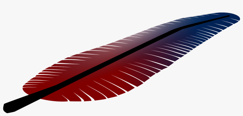 Colored Feather Clip Art At Clker Com Vector Clip Art - Red Indian Feather Clipart, transparent png download