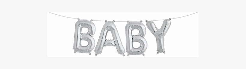 Silver Baby Balloon Kit - Baby Shower Balloons Silver, transparent png download