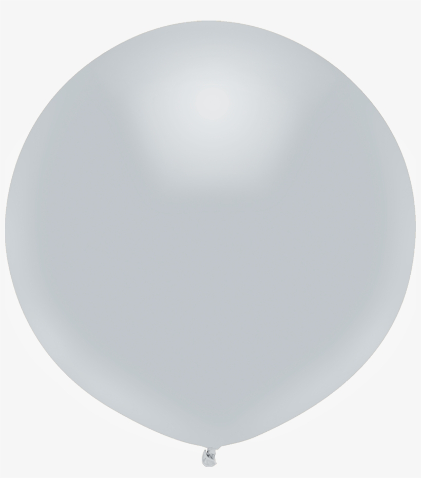 Way To Celebrate Latex Balloons 17" Metallic Silver, - Deep Shinning, transparent png download
