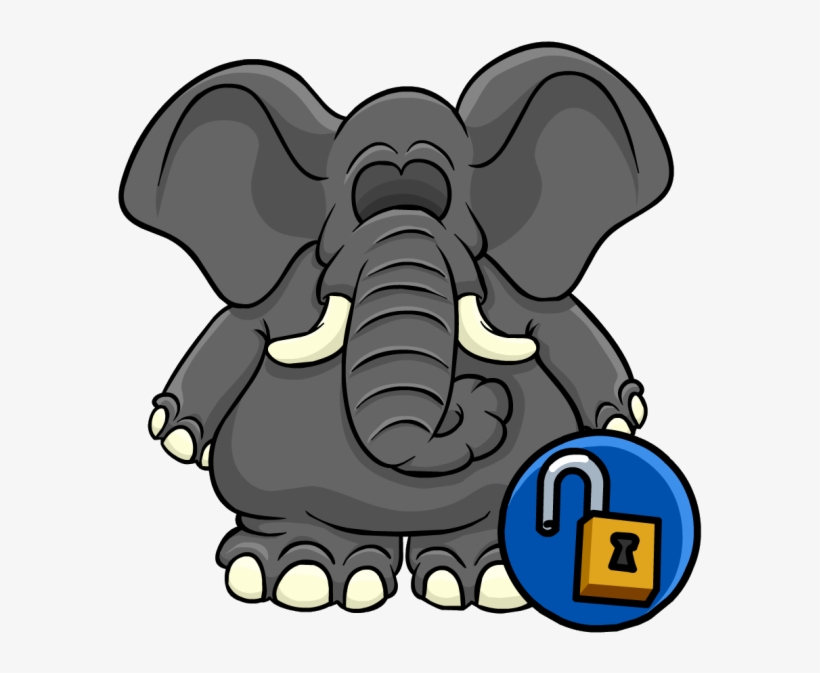 Elephant Costume Unlockable Icon - Club Penguin Elephant Costume Code 2016, transparent png download