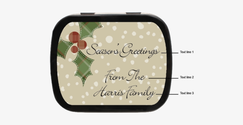 Mistletoe Personalized Christmas Mint Tins - Christmas Tree, transparent png download