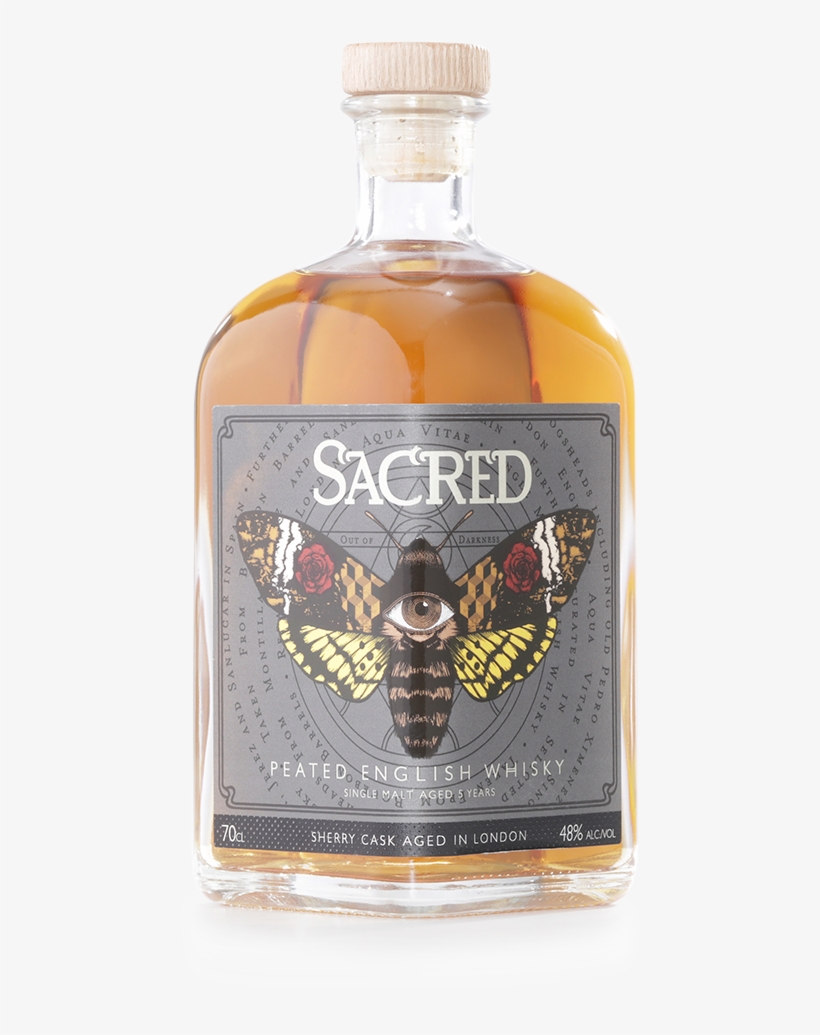 Sacred Peated English Whisky - Whisky, transparent png download