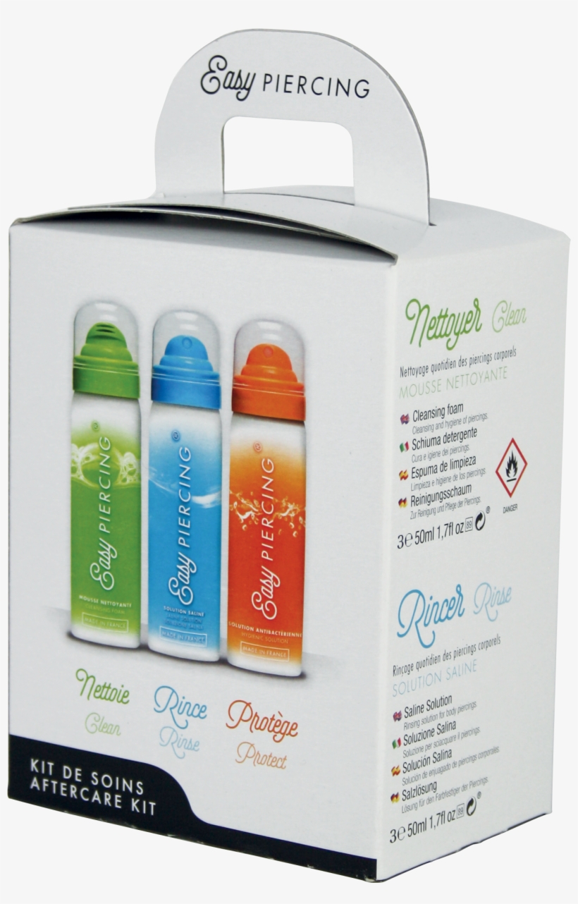 Easypiercing ® Piercing Aftercare Kit - Plastic Bottle, transparent png download