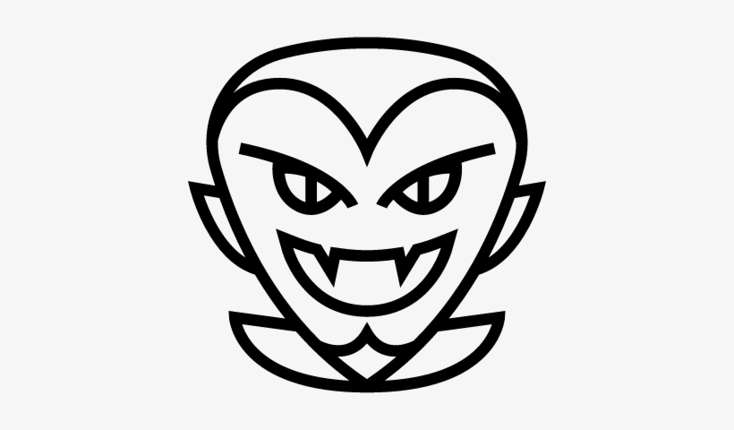 Halloween Malefic Male Face Outline Vector - Outline Of Halloween, transparent png download