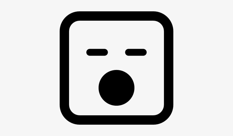 Sleeping Face With Opened Mouth In Square Outline Vector - Mouth, transparent png download