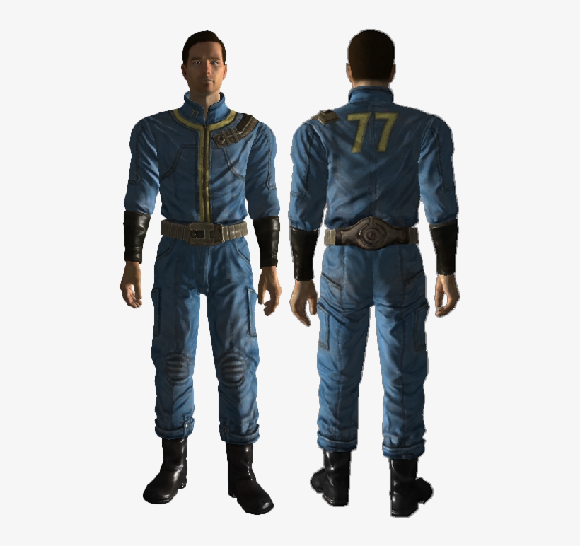Vault 77 Back - Fallout Костюм Убежища, transparent png download