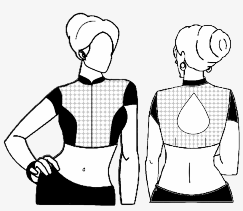 Collar Neck Back Drop - Blouse, transparent png download