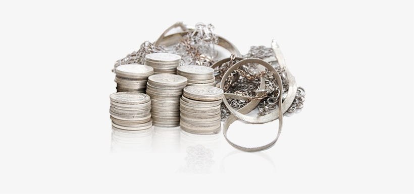 Stack Of Silver Coins - Silver Coins, transparent png download