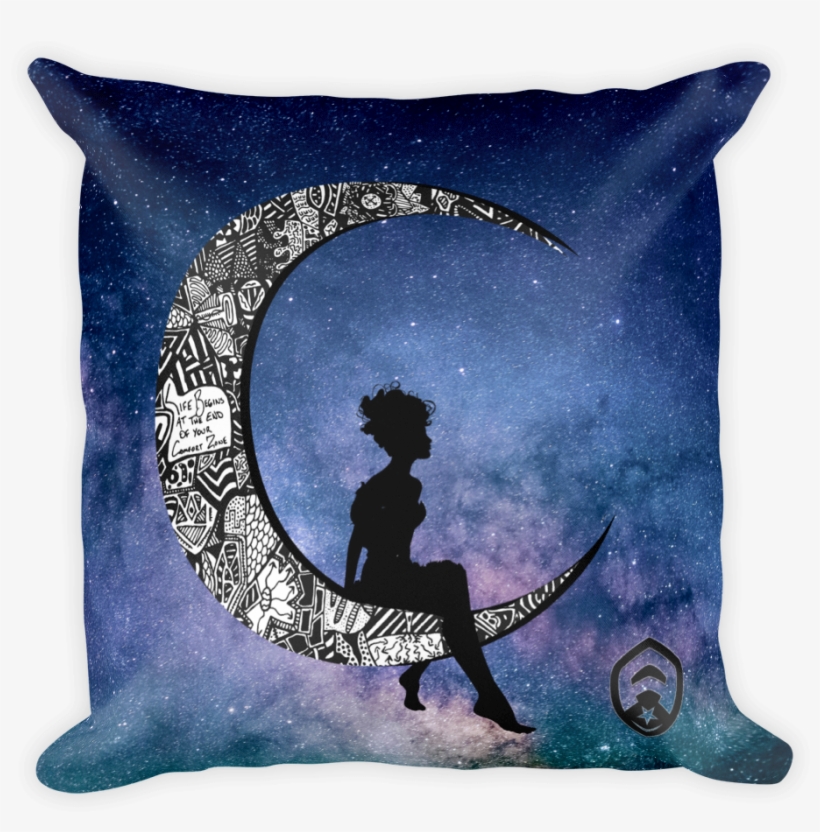 New Moon Pillow - Black Pillows Png, transparent png download