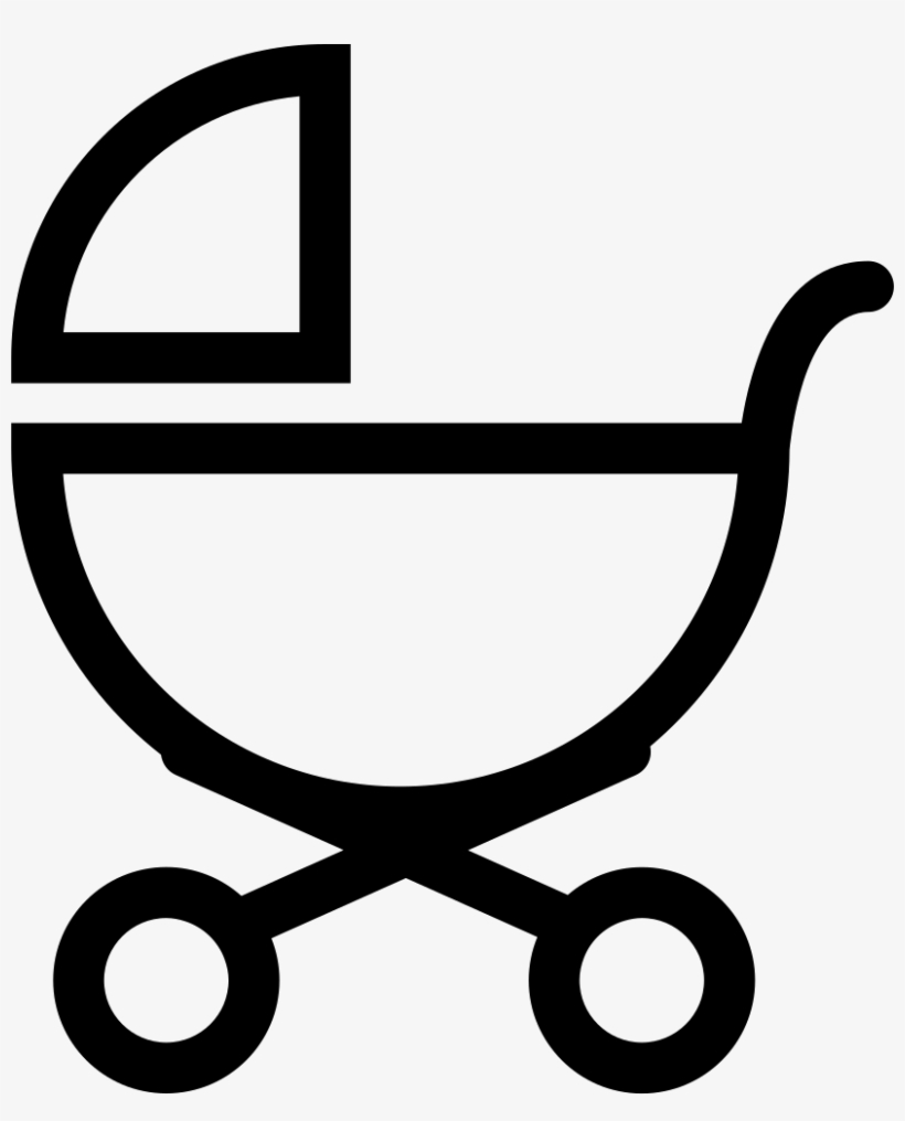 Baby Stroller Outline Of Side View Comments - Você Vai Ser Vovó, transparent png download