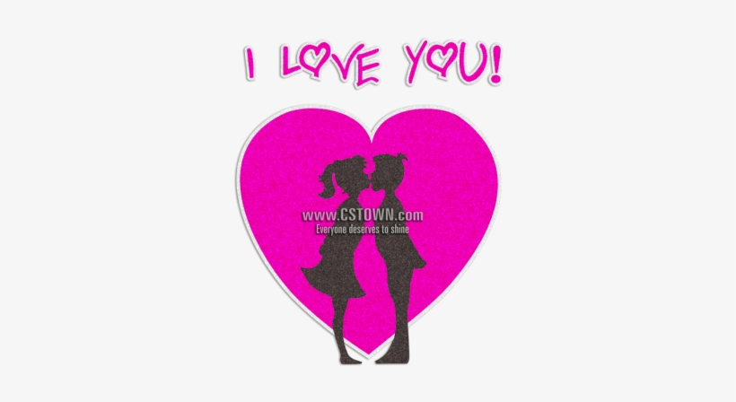 Bling Boy And Girl Falling In Love Glitter Pattern - Love You Templates, transparent png download