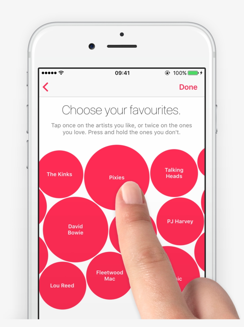 The Bubbles Help To Give Apple An Initial Idea Of Your - Apple Music Choose Circles, transparent png download