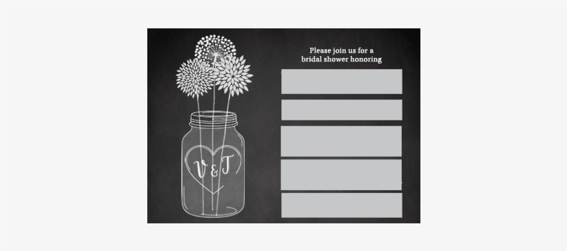 Error Message - Mason Jar Bridal Shower Invitations, Wedding, Black,, transparent png download