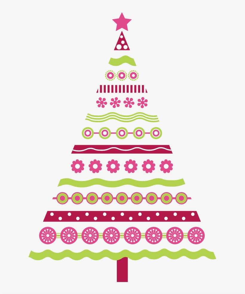 Christmas Tree Clip Art New - Pink Christmas Clip Art, transparent png download