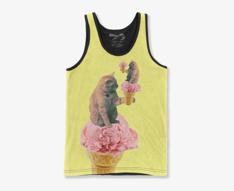 Ice Cream Cat - Ice Cream Cat - Unisex Tank / Sublimation / 2xl, transparent png download
