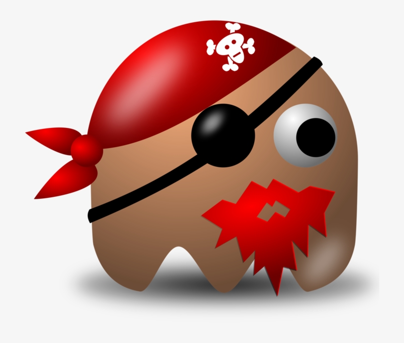 Picture Black And White Stock Arcade Clipart Pacman - Pacman Pirate, transparent png download