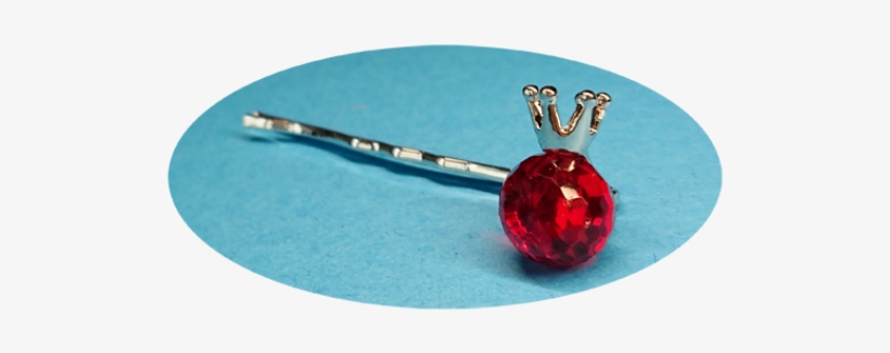 Red Crystal Ball Crown Hairpin - Crystal Ball, transparent png download