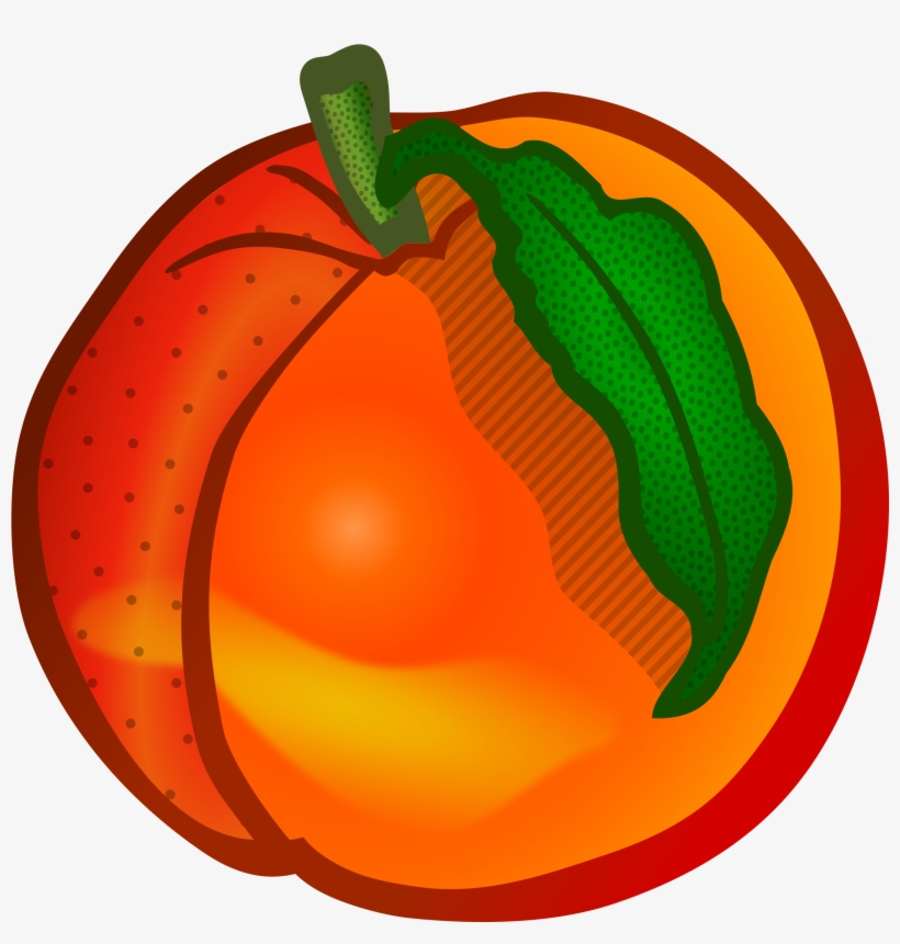 Fuzzy Peaches Clip Art Image Free Clipart Image Image - Peach Clipart, transparent png download