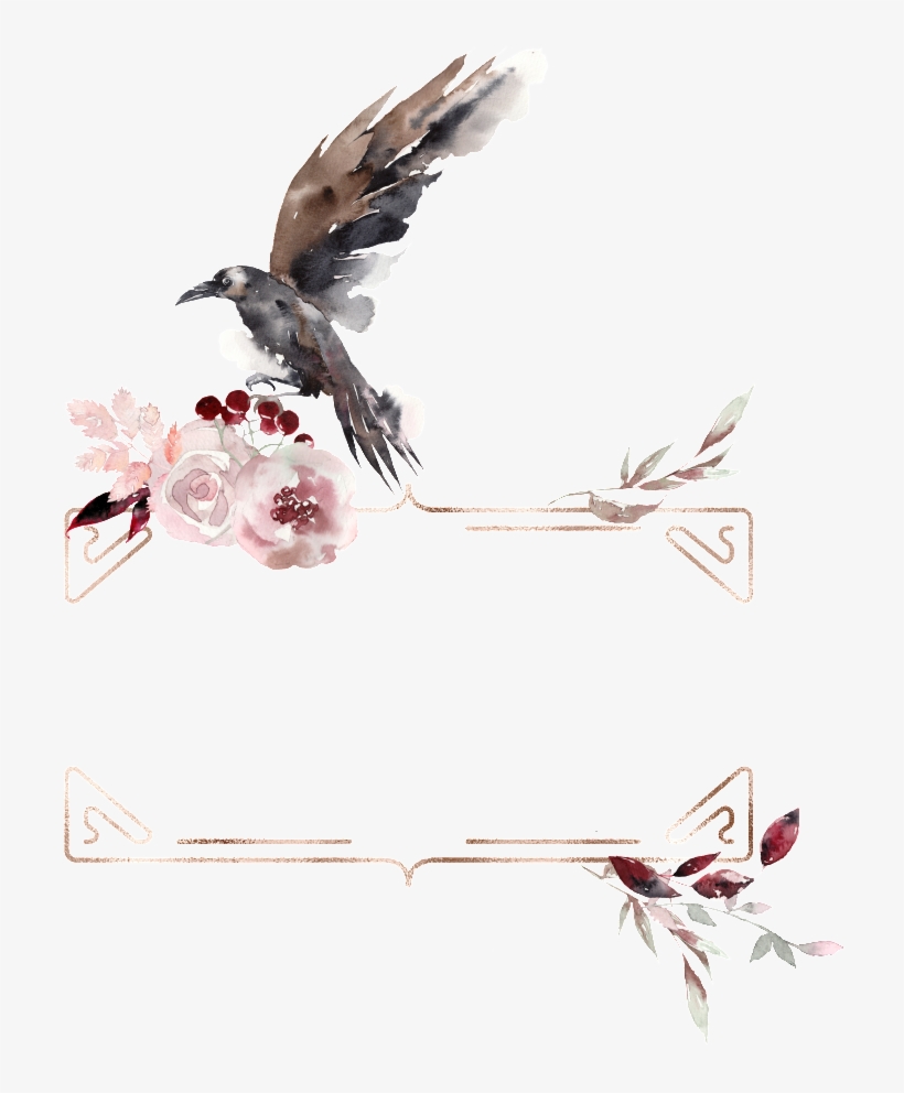 Creative Birds Design Transparent Material Watercolor - Ink Wash Painting, transparent png download
