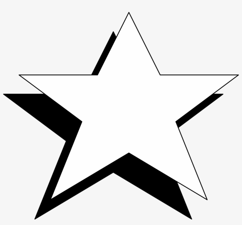 Free Stars Clipart Black And - Shadow Of A Star, transparent png download