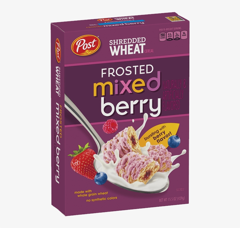 Shredded Wheat Frosted Mixed Berry - Post Frosted Shredded Wheat Mixed Berry, transparent png download
