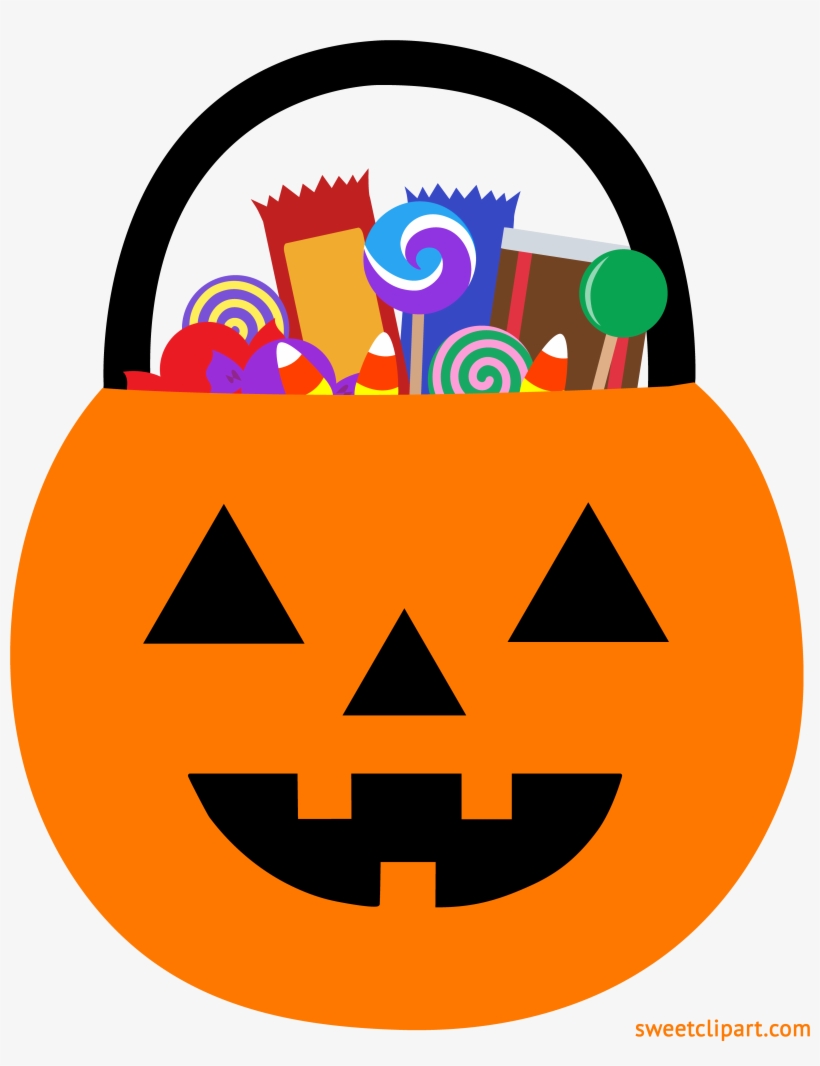 Halloween Pumpkin Pail With Candy - Jack O Lantern Drawing, transparent png download