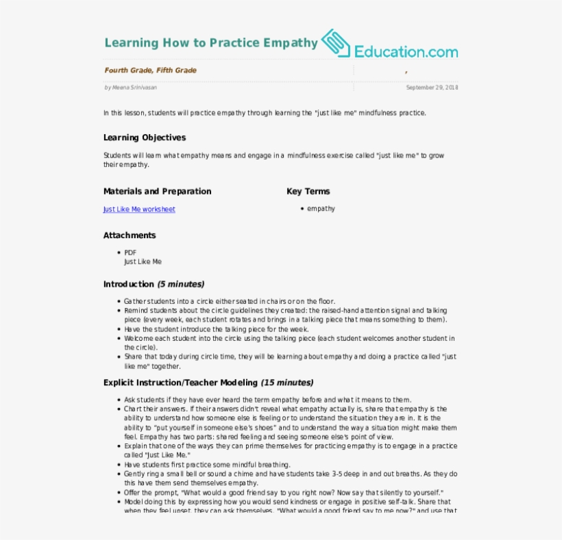 Learning How To Practise Empathy - Escala Para Medir Interaccion Social, transparent png download