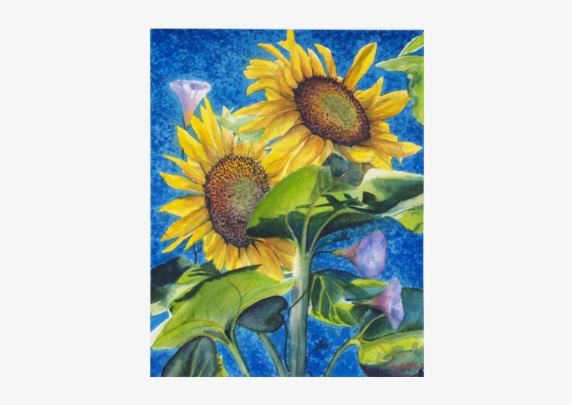 Sunflowers, Watercolor, - Sunflower, transparent png download