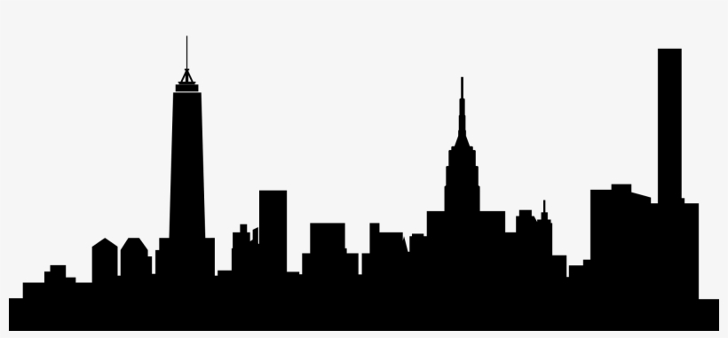 Ny City Silhouette At Getdrawings Com Free - New York City, transparent png download