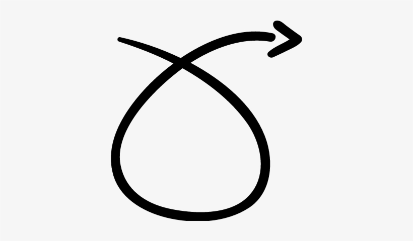 Scribble Vector - Swirly Arrow, transparent png download