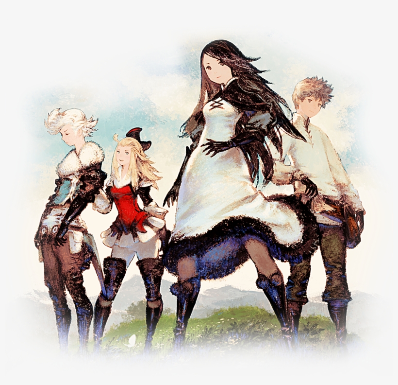 Bravely Default - Final Fantasy The Four Heroes Of Light Artwork, transparent png download