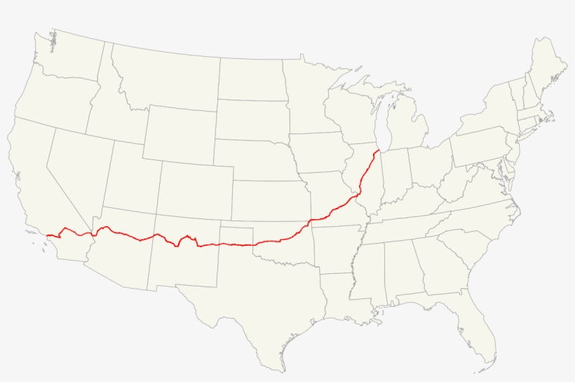 Usa Map Route - Wikipedia, transparent png download